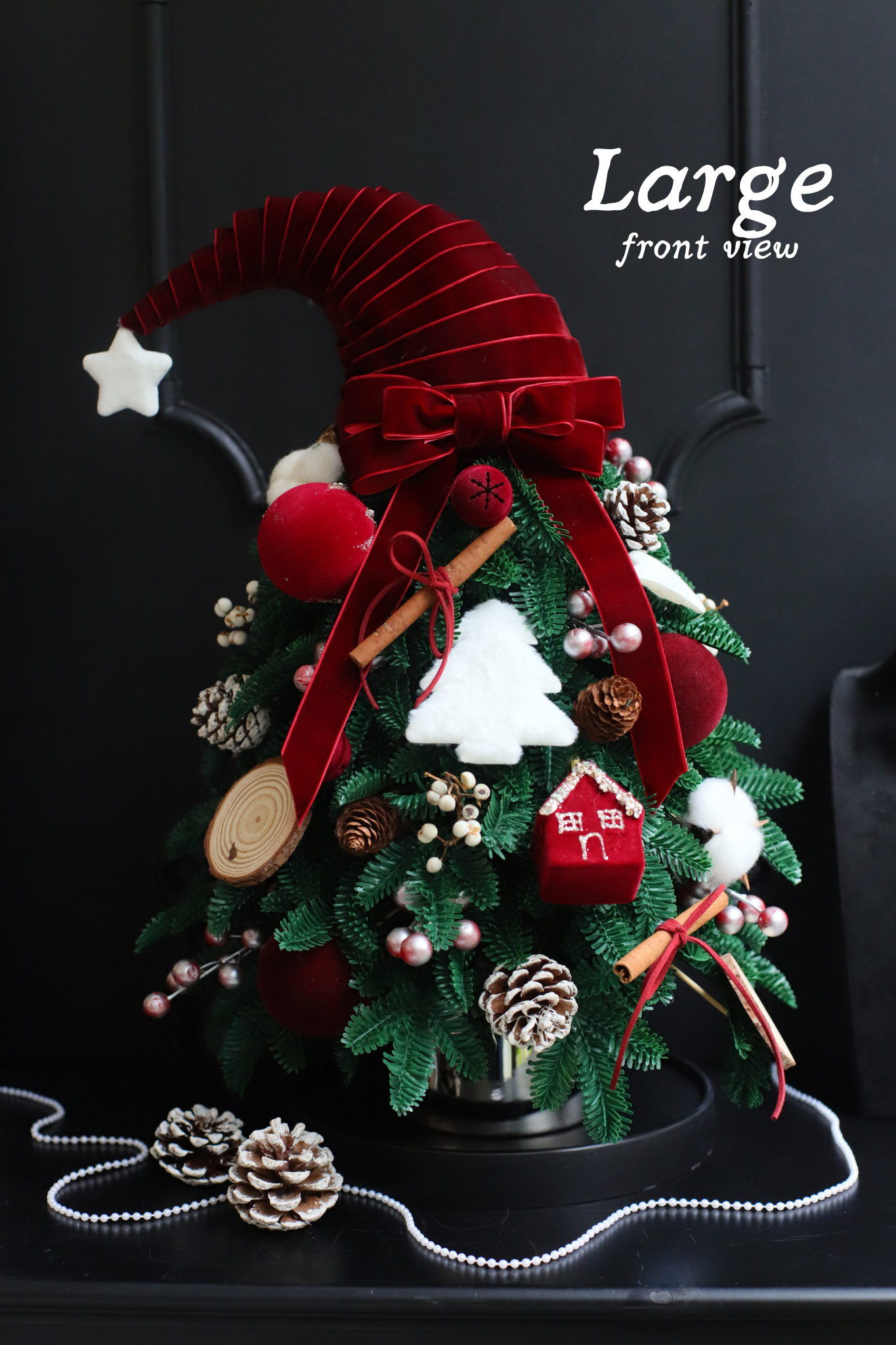 RED ARTIFICIAL CHRISTMAS TREE