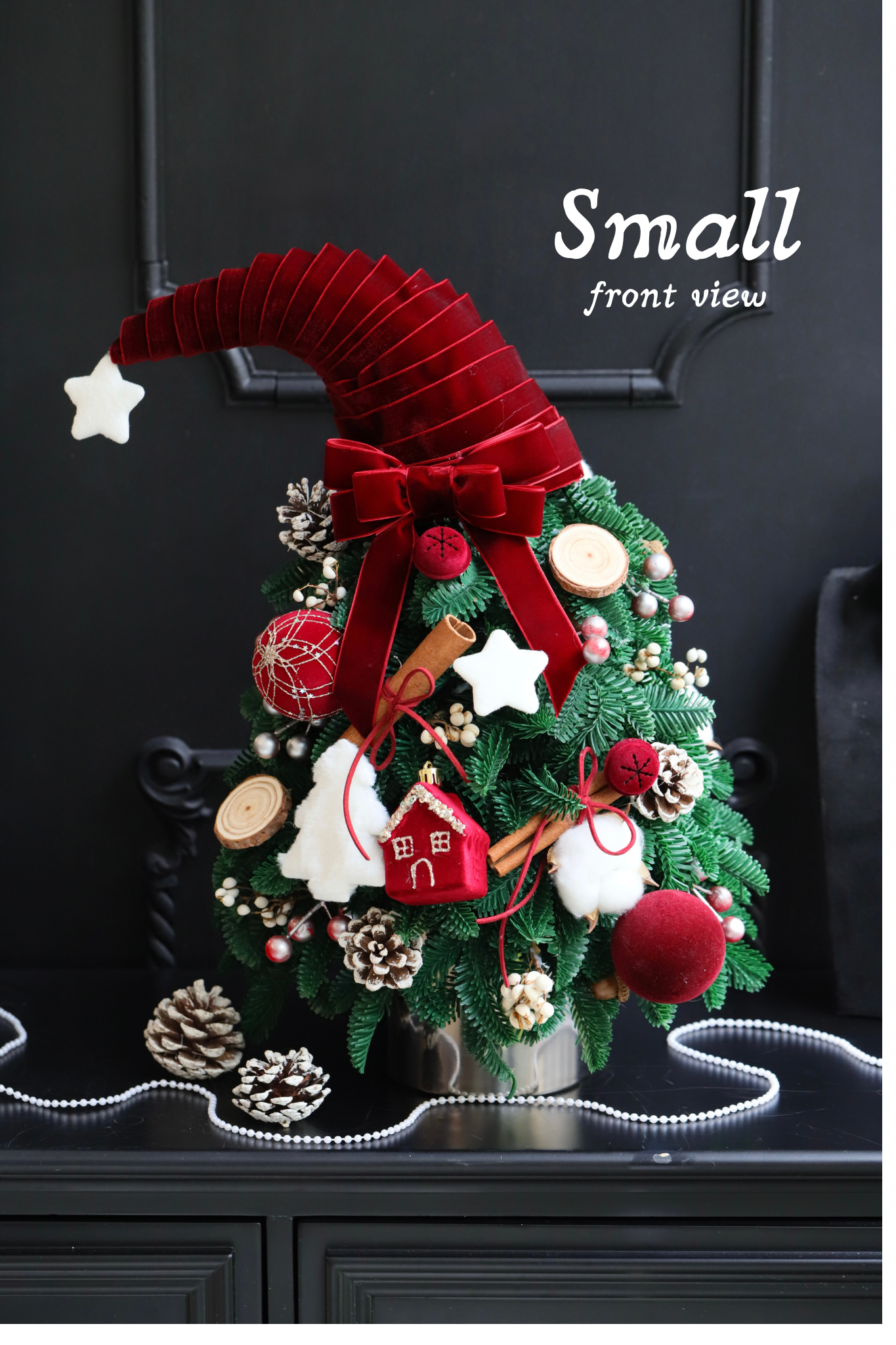 RED ARTIFICIAL CHRISTMAS TREE