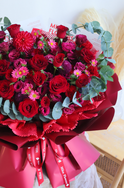 RED THOUGHTFUL SURPRISE