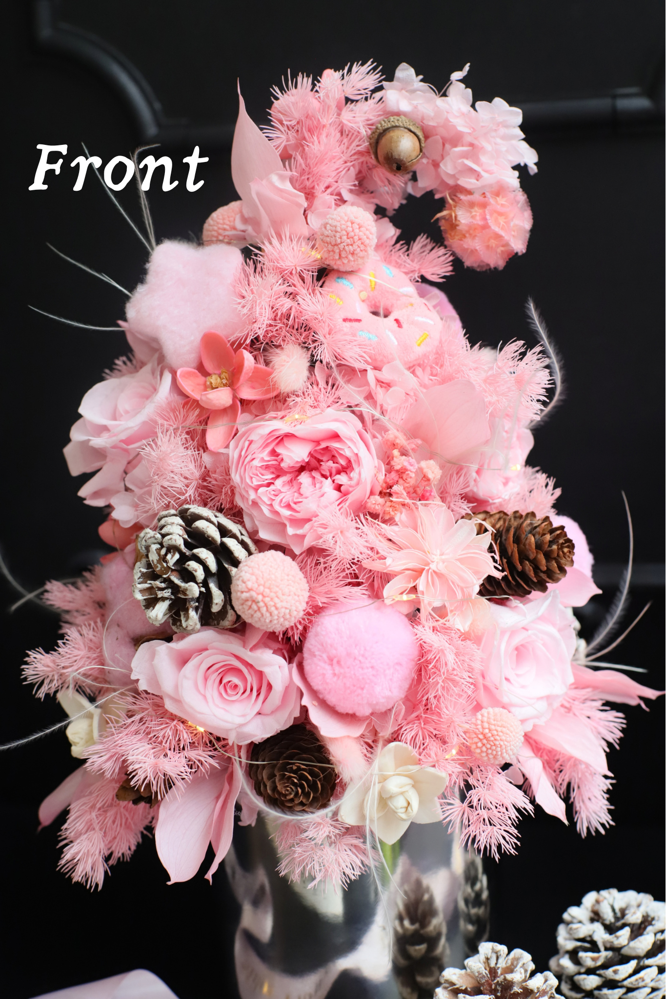 PINK PRESERVED CHRISTMAS TREE
