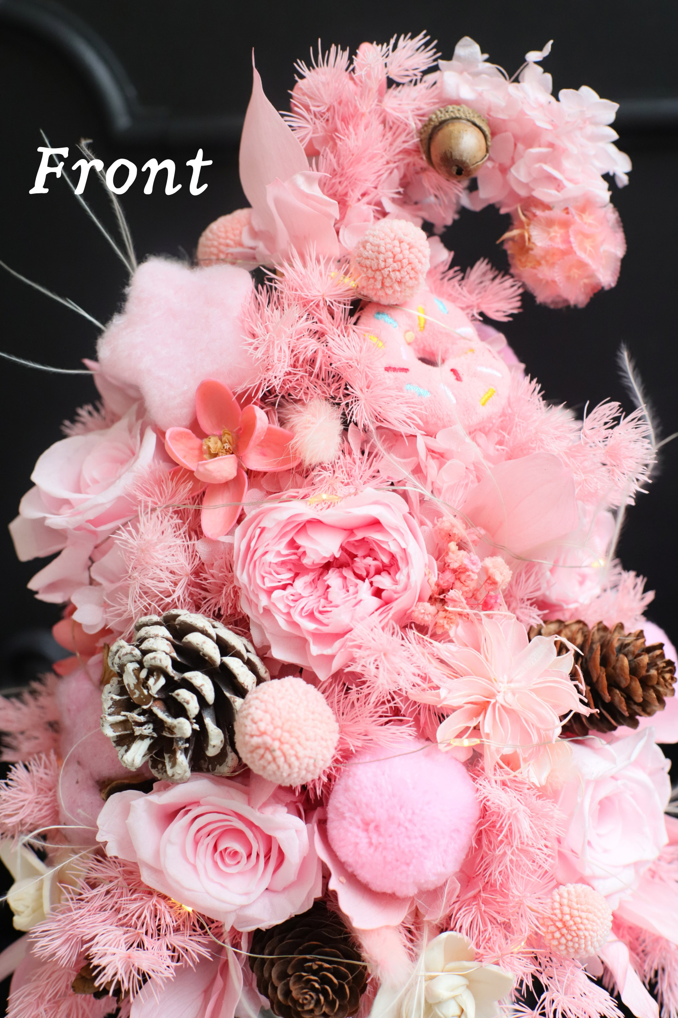 PINK PRESERVED CHRISTMAS TREE
