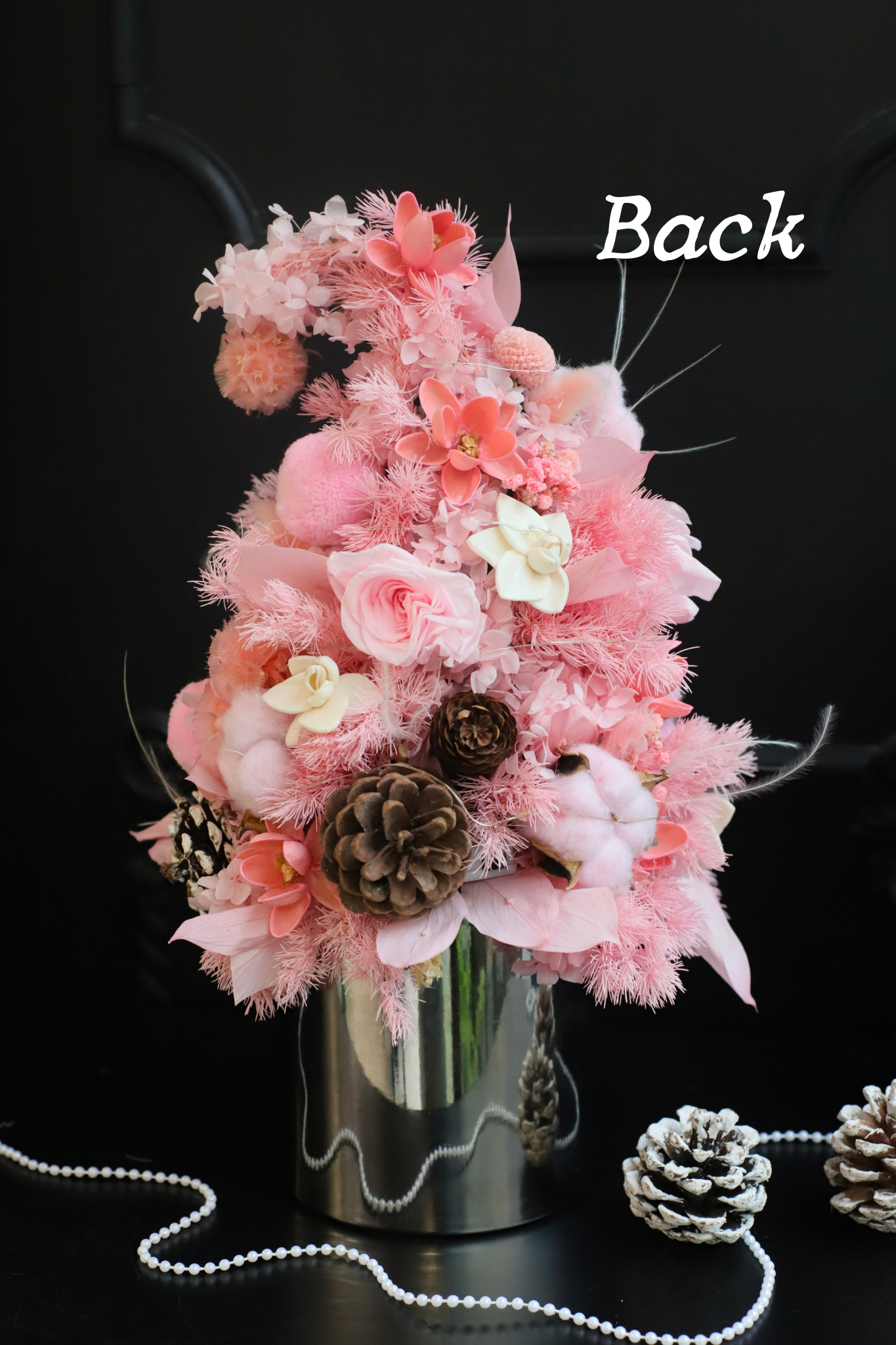 PINK PRESERVED CHRISTMAS TREE