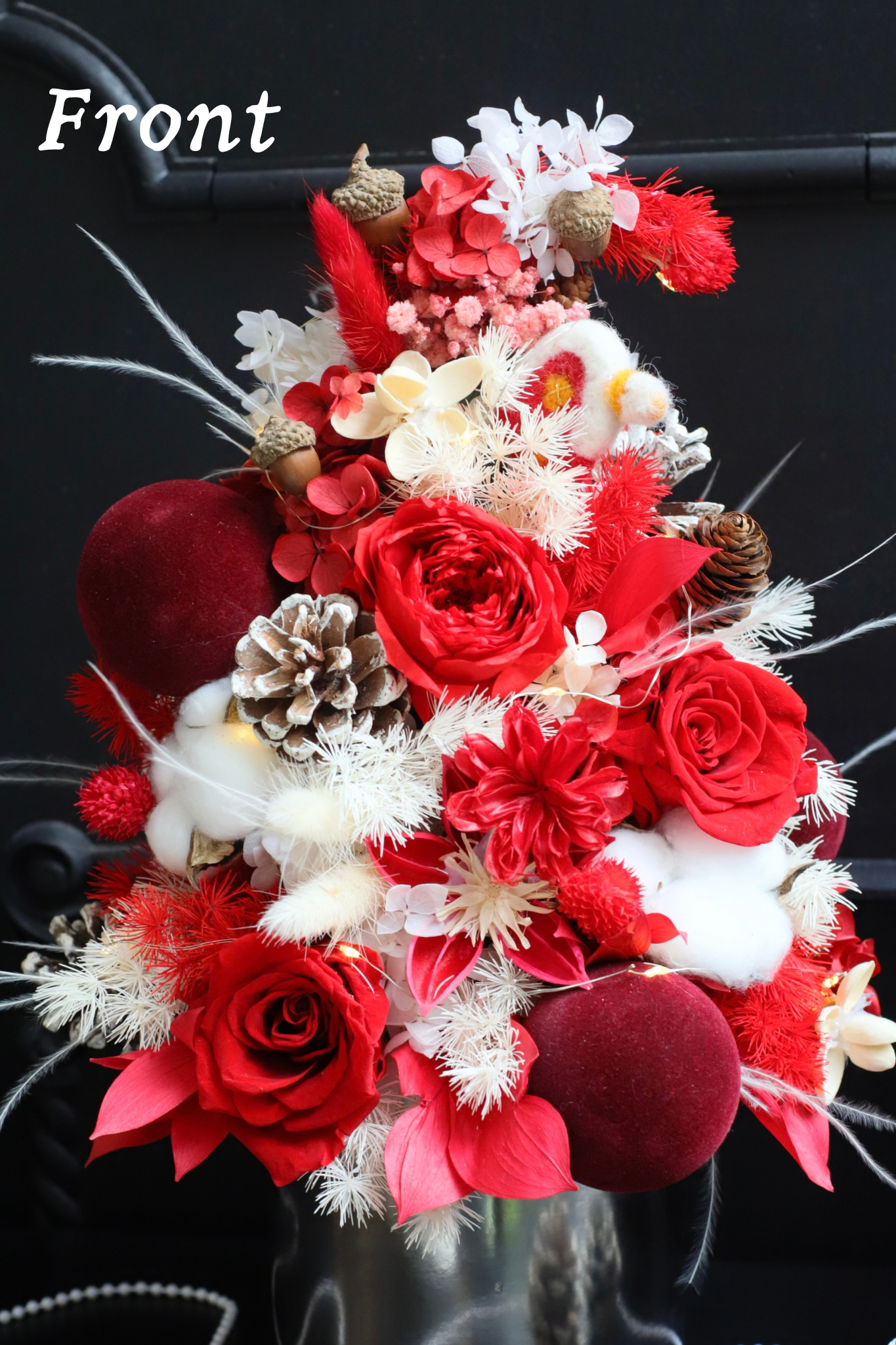 RED PRESERVED CHRISTMAS TREE